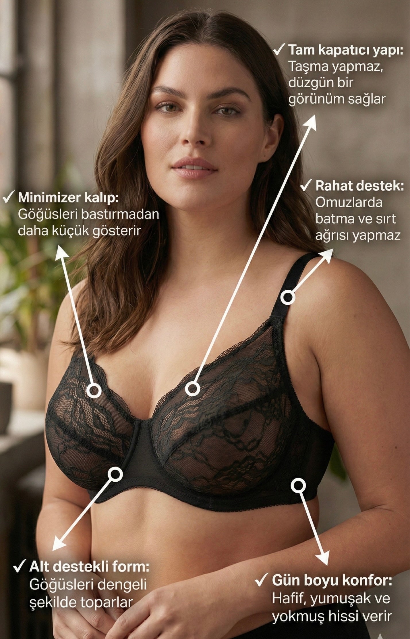 Almirana Göğüs Süzen Sütyen