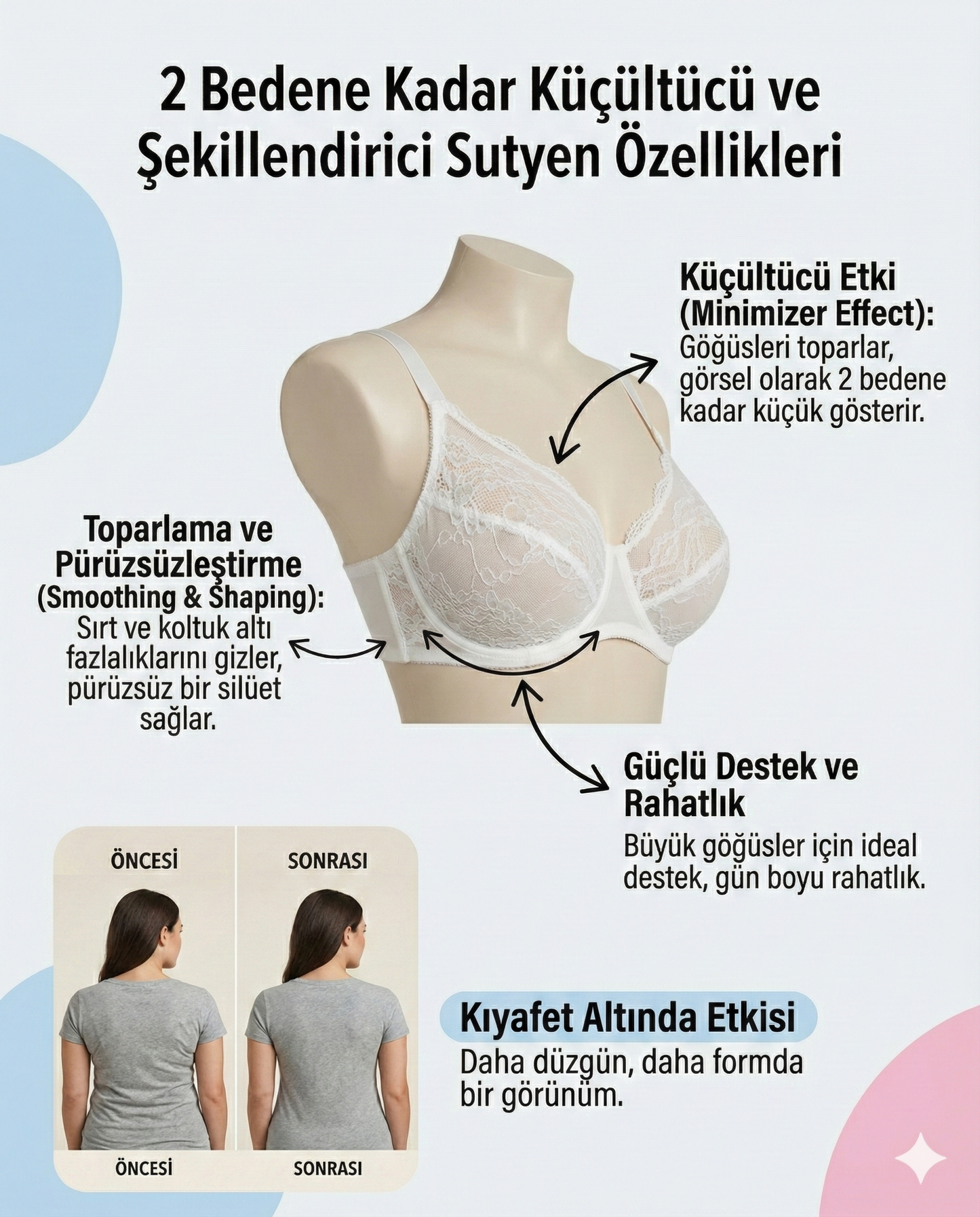 Almirana Göğüs Süzen Sütyen